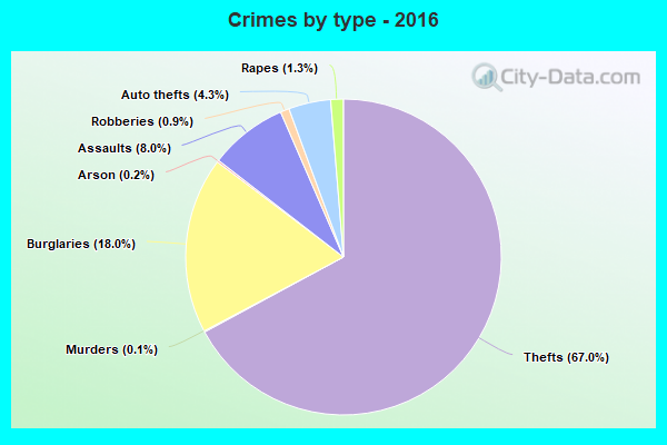 Crimes by type - 2016