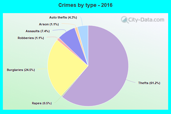 Crimes by type - 2016