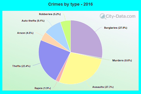 Crimes by type - 2016