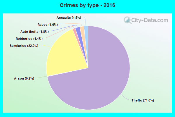 Crimes by type - 2016