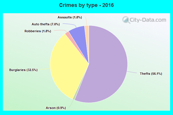 Crimes by type - 2016