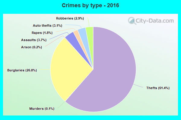 Crimes by type - 2016