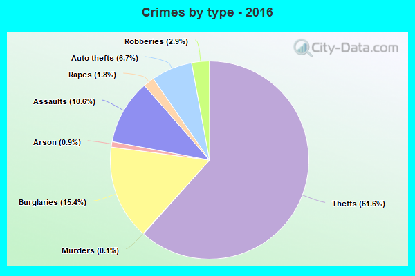 Crimes by type - 2016