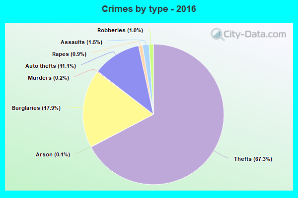 Crimes by type - 2016