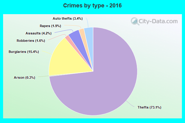 Crimes by type - 2016