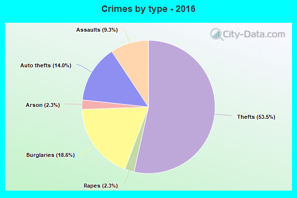 Crimes by type - 2016