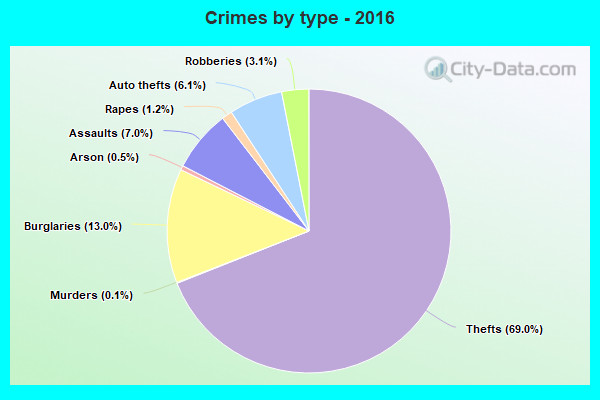 Crimes by type - 2016