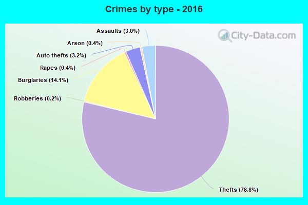 Crimes by type - 2016