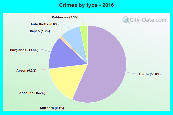 Crimes by type - 2016