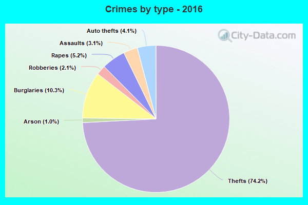 Crimes by type - 2016