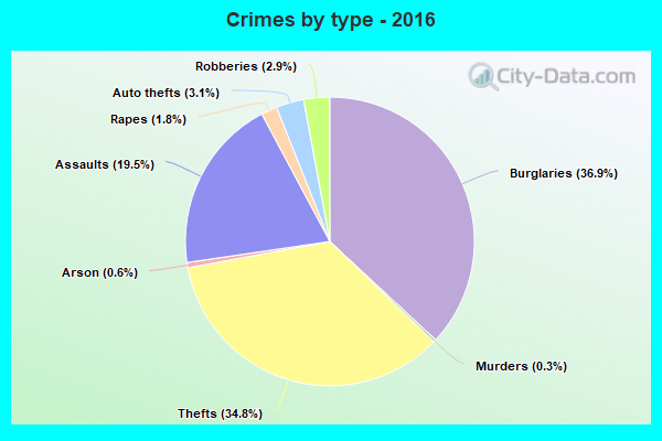 Crimes by type - 2016