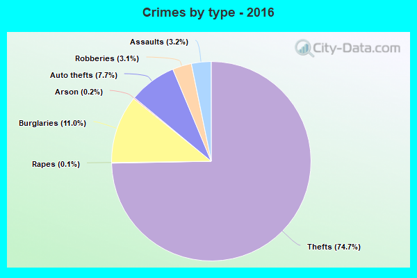 Crimes by type - 2016