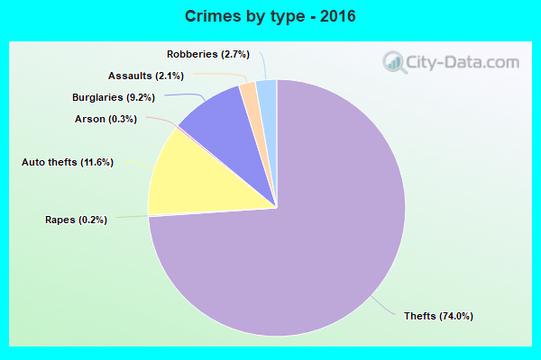 Crimes by type - 2016