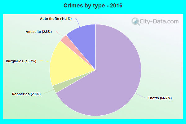 Crimes by type - 2016