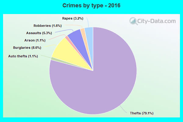 Crimes by type - 2016