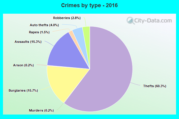 Crimes by type - 2016