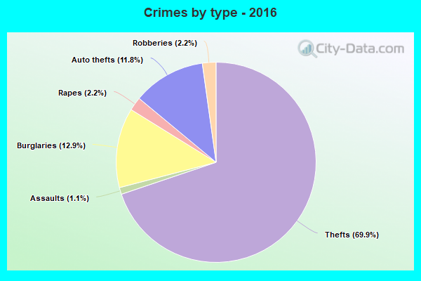 Crimes by type - 2016