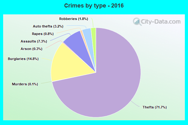 Crimes by type - 2016