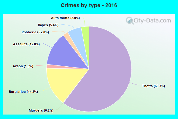 Crimes by type - 2016