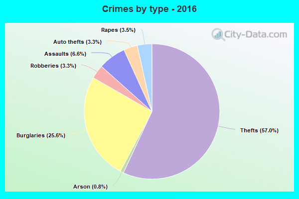 Crimes by type - 2016