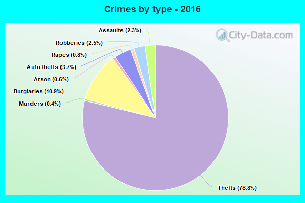 Crimes by type - 2016