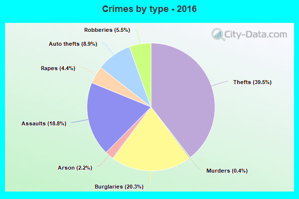 Crimes by type - 2016