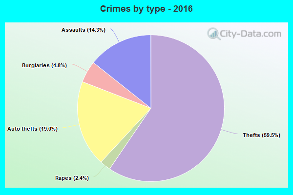 Crimes by type - 2016