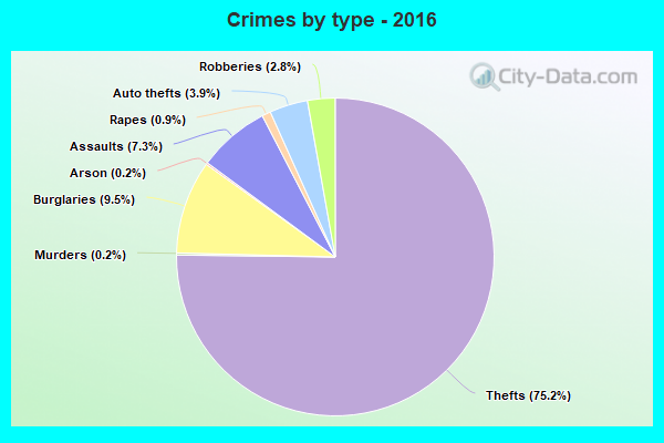 Crimes by type - 2016