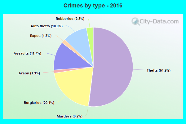 Crimes by type - 2016