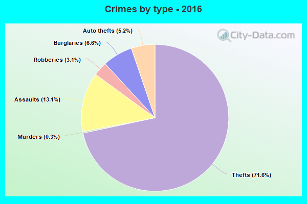 Crimes by type - 2016