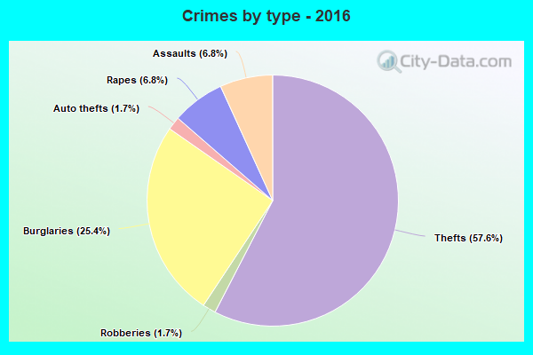 Crimes by type - 2016