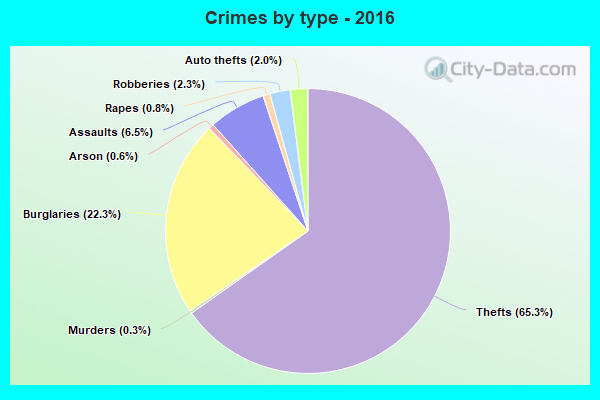 Crimes by type - 2016