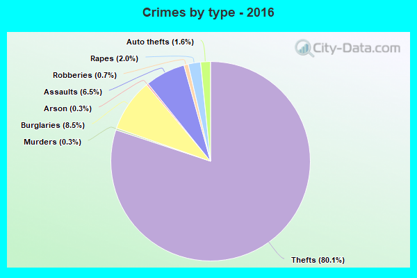 Crimes by type - 2016