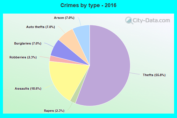 Crimes by type - 2016