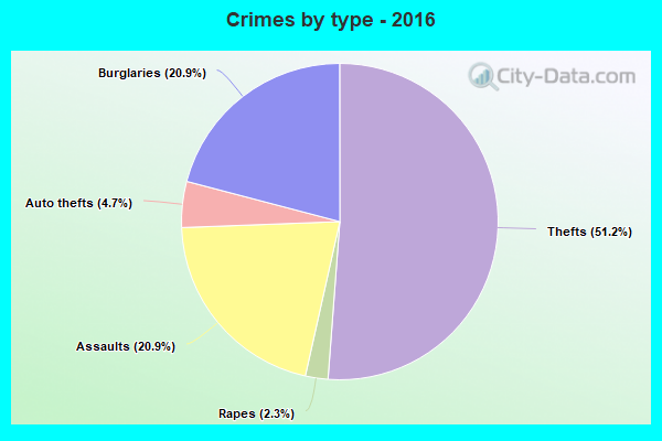 Crimes by type - 2016