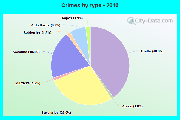 Crimes by type - 2016