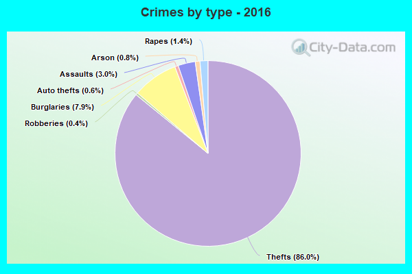 Crimes by type - 2016