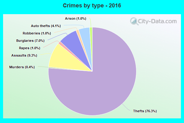 Crimes by type - 2016