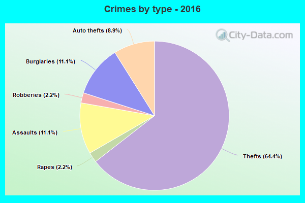 Crimes by type - 2016