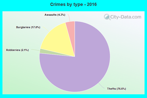 Crimes by type - 2016