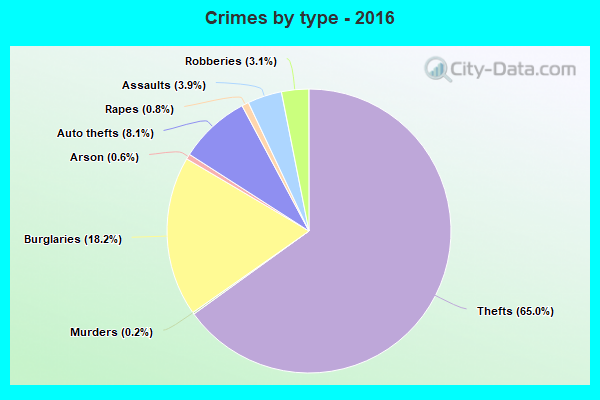 Crimes by type - 2016