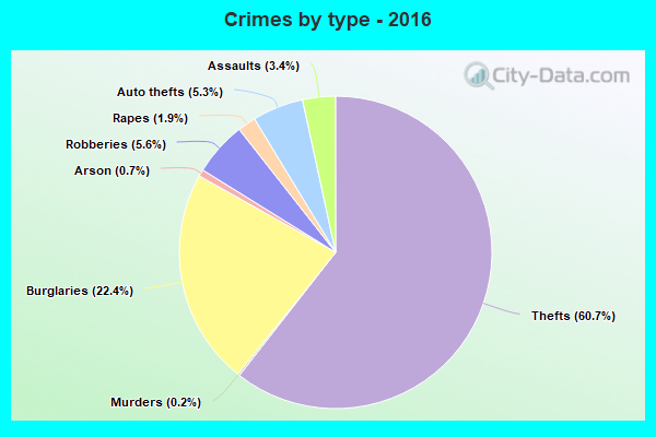 Crimes by type - 2016