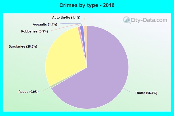 Crimes by type - 2016