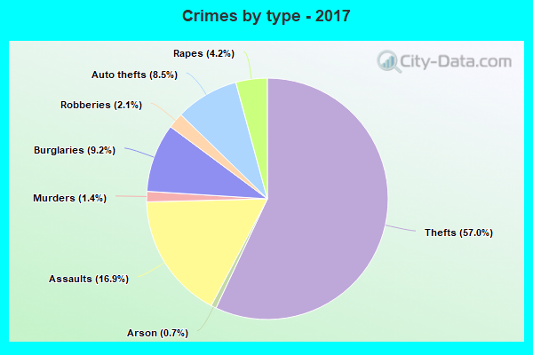 Crimes by type - 2017