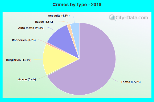 Crimes by type - 2018