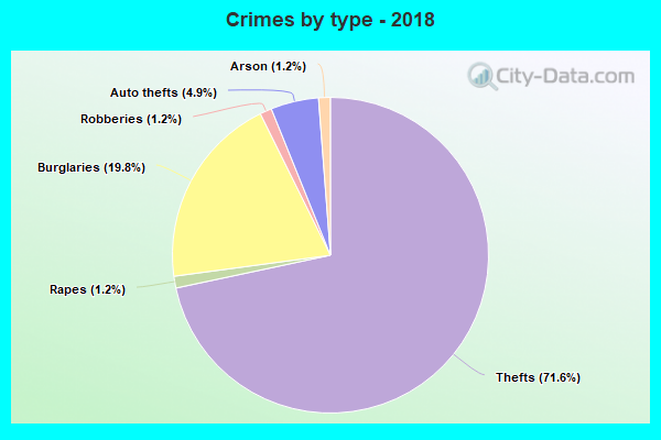 Crimes by type - 2018