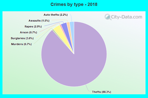 Crimes by type - 2018