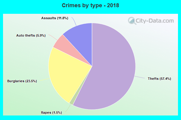 Crimes by type - 2018