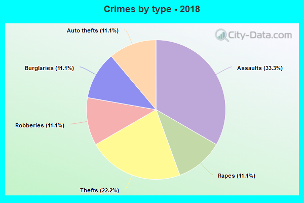 Crimes by type - 2018