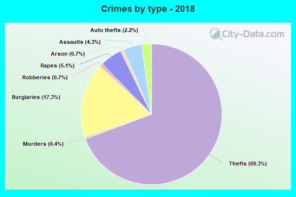 Crimes by type - 2018